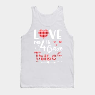 Teacher Students Seniors Love My 4th Grade Tribe Happy First Day Of School Tank Top